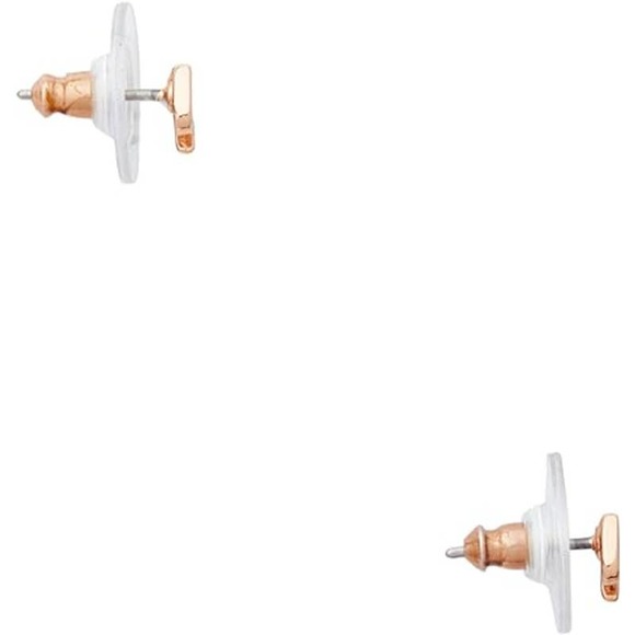 Kate Spade Signature Spade Mini Studs in Rose Gold - Picture 2 of 3